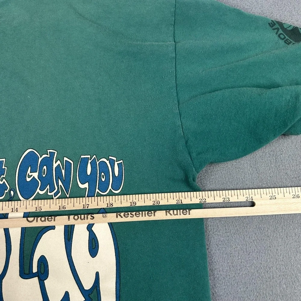 Vintage Reebok‎ Above The Rim Shirt Mens Large Green Basketball Graphic 90s Tee